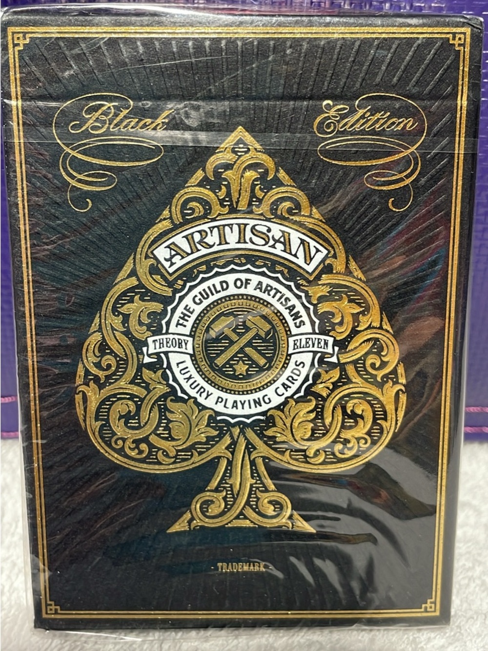 Theory Artisan Luxury Playing Cards Black and Gold